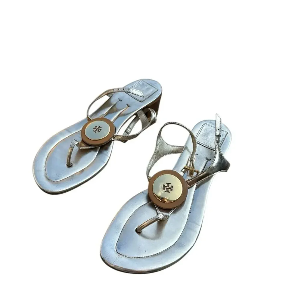 Tory Burch Gold Women's Heel Sandals size 8.5 Women’s
